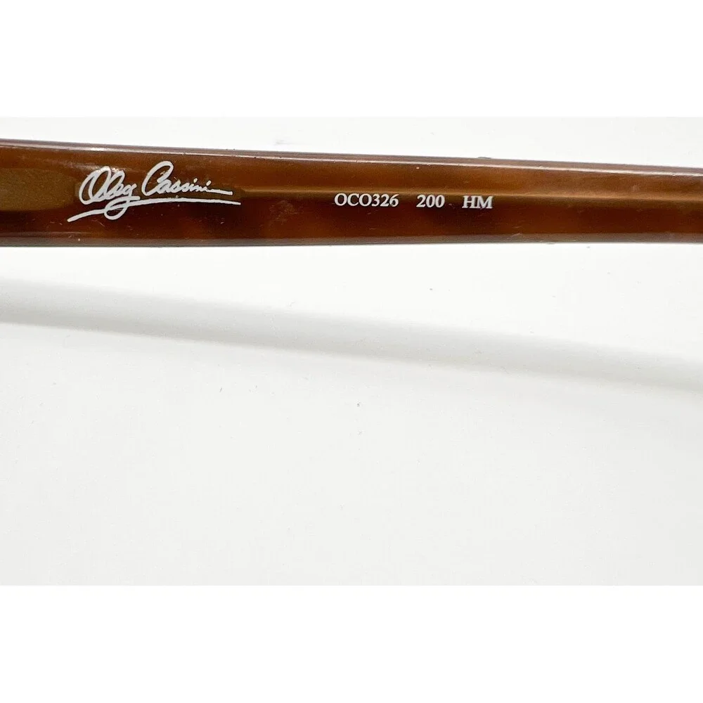 Oleg Cassini Eyeglasses Womens Brown OC0326 Rhinestone Semi Rimless 53-18-135